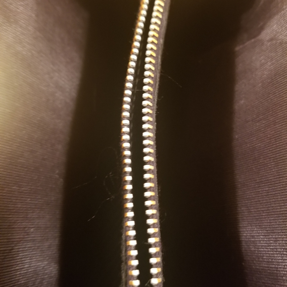 Black Patent Leather Clutch With Gold Chain - Picture 2 of 2